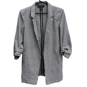 Rachel Zoe Open Front Blazer With Ruched Sleeves Size Medium EUC